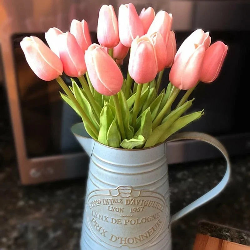 10 pezzi di fiori artificiali di tulipano, bouquet al tocco reale, fiori finti, decorazione per forniture di nozze, decorazioni per la casa, fiori di San Valentino