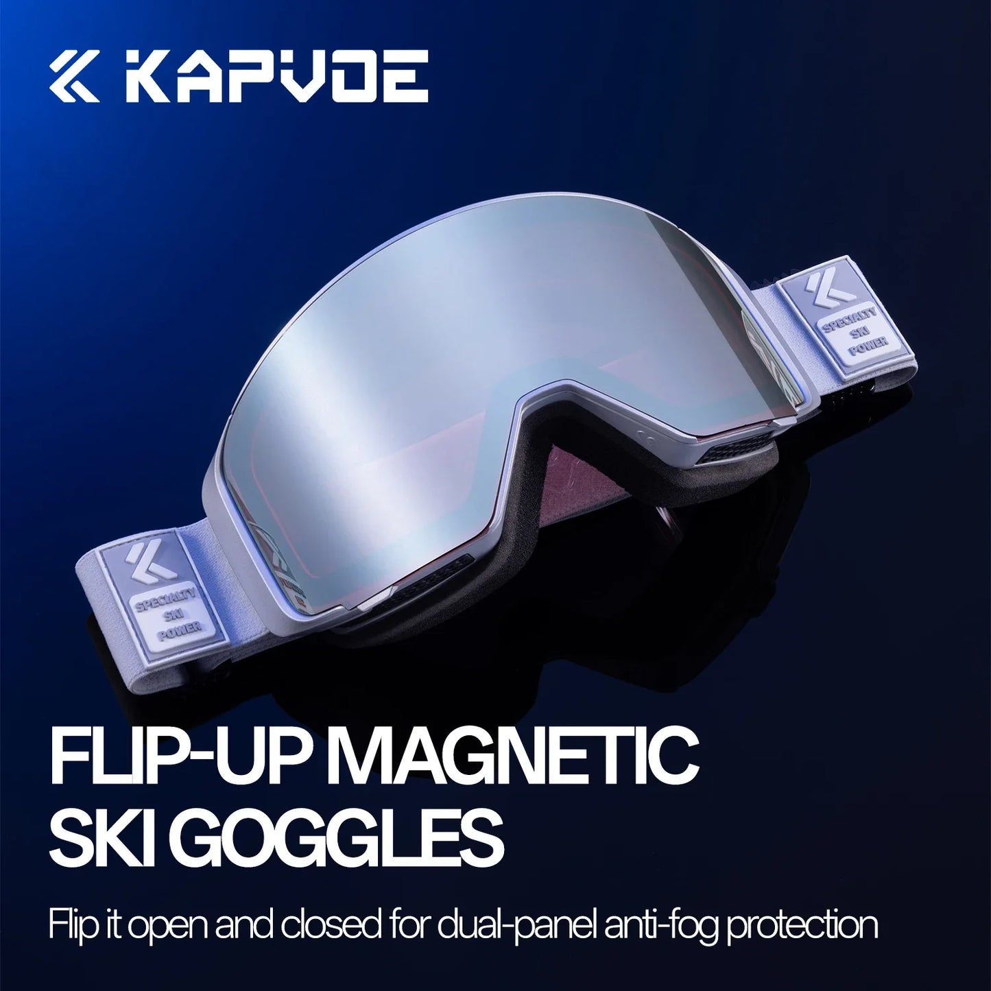 Kapvoe Occhiali Da Neve Magnetici Flip Over Fotocromatici UV400 Antinebbia Uomo Donna TPU Lenti In Policarbonato