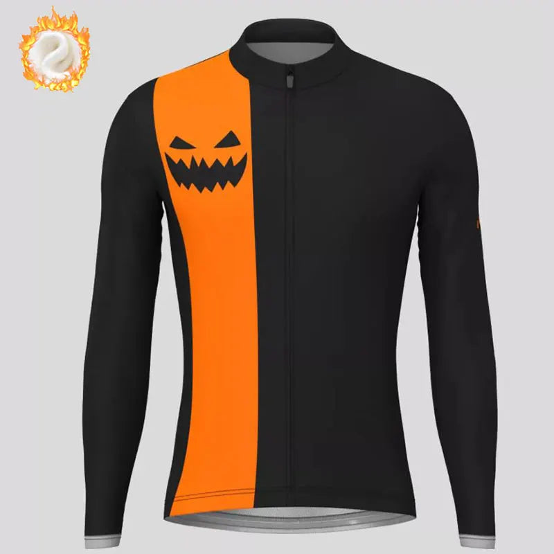 Maglie Da Ciclismo Invernali In Pile Termico Uomo Maniche Lunghe Giacche Da Bicicletta Calde Motivo Halloween 2023