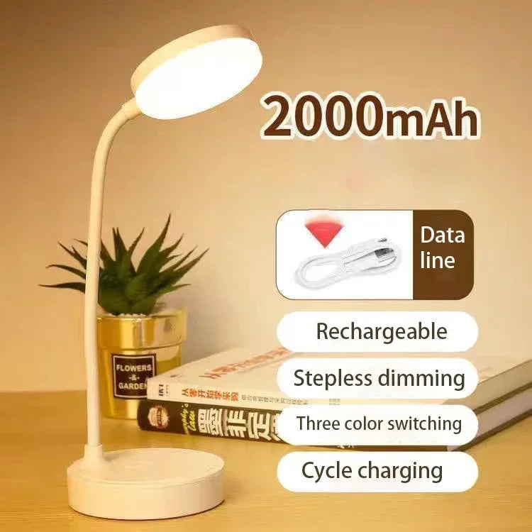 Lampada Da Scrivania LED Flessibile Con Dimmer A Tre Livelli USB Luce Bianca Calda Per Casa Ufficio Studio