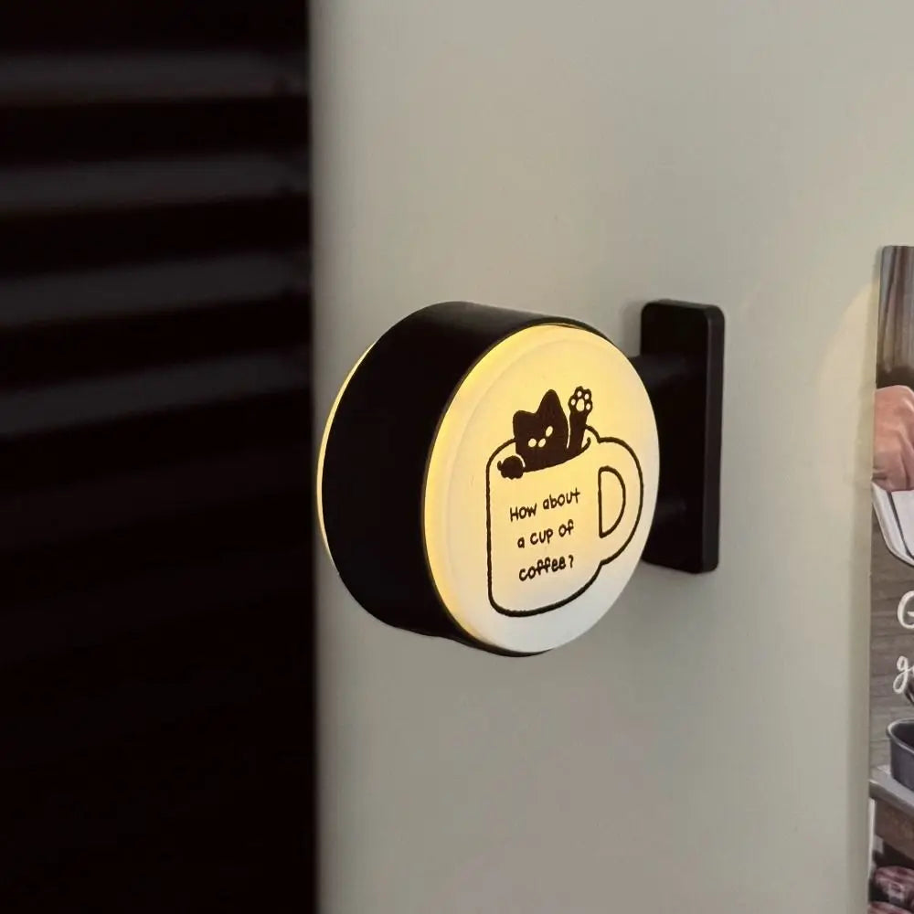 Insegna Luminosa Creativa Per Angolo Caffè Magnete Per Frigorifero Stile Retrò Con Luce Soffusa Decorativa