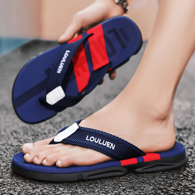 Infradito da Uomo di Moda Alta Qualità Pantofole da Spiaggia Antiscivolo Traspiranti Casual Estive