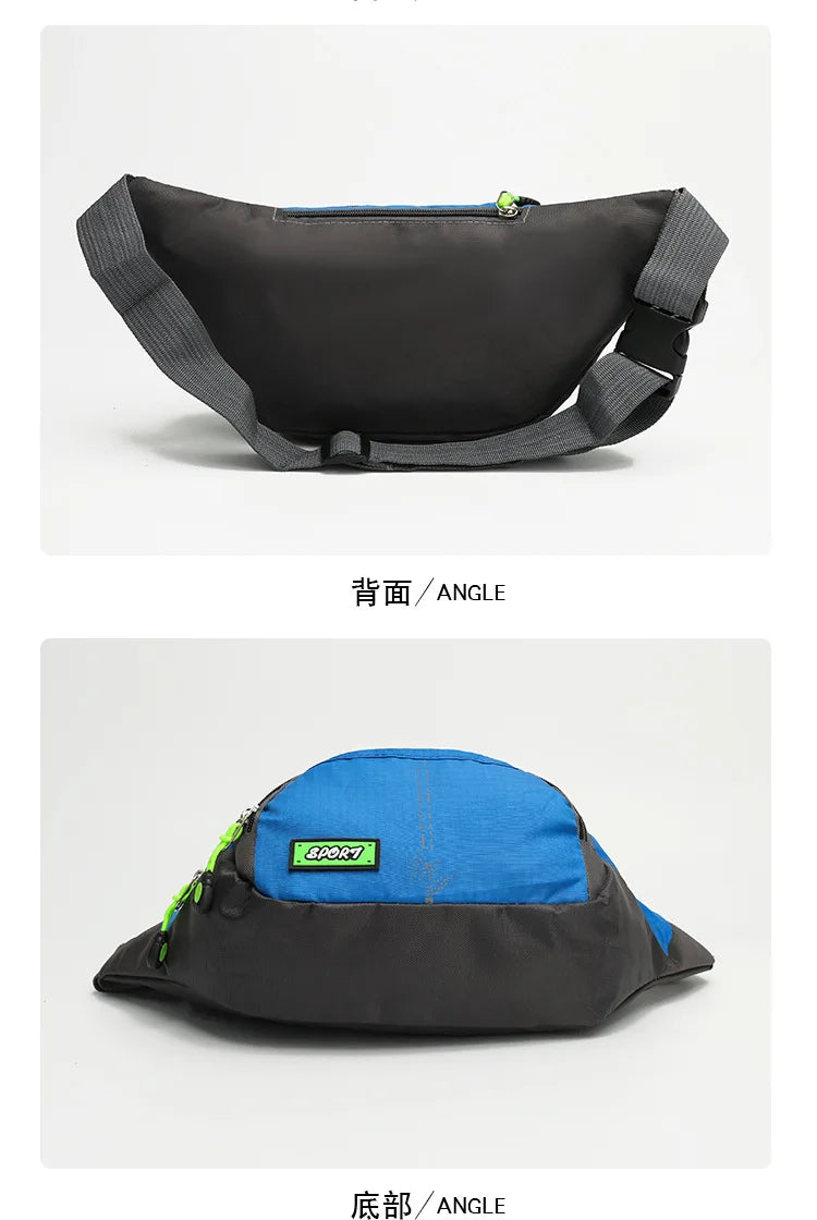 Marsupio da Viaggio Impermeabile con Cerniera Borsa a Tracolla per Sport all aperto Unisex Grande Capacità Regolabile