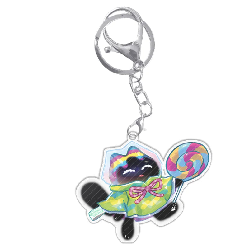 Portachiavi YuGiOh Mago Nero Ragazza Acrilico Ciondolo Zaino Decorazione Giocattolo Anime Regalo