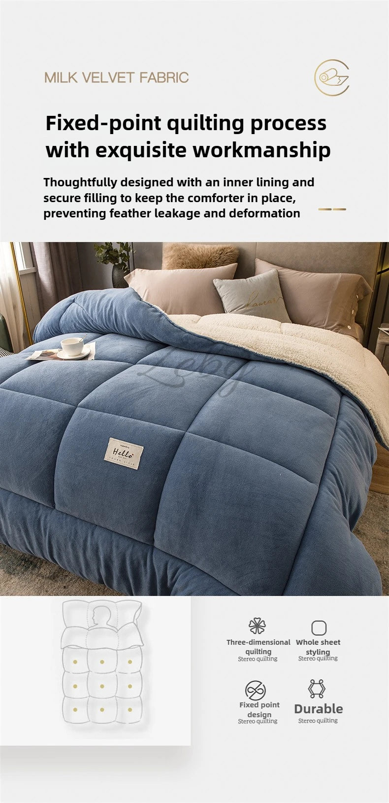 Coperta Ponderata In Pile Invernale Calda E Morbida Antipilling Rettangolare Grado A Per Letto Con Calore