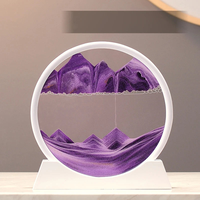 Clessidra Liquida 3D Arte Sabbia In Movimento In Vetro Regalo Originale Decorazione Per Casa E Ufficio