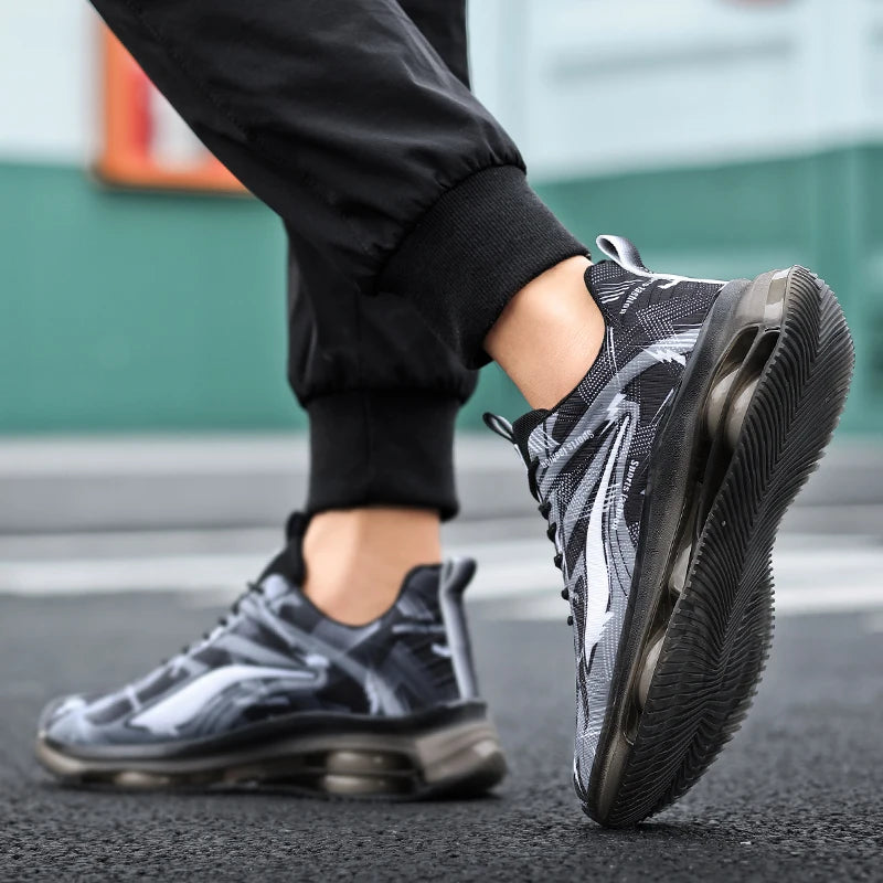 Scarpe Da Basket Da Uomo Moda Con Cuscini Aria Antiscivolo Traspiranti Ammortizzanti Per Attività All Aperto