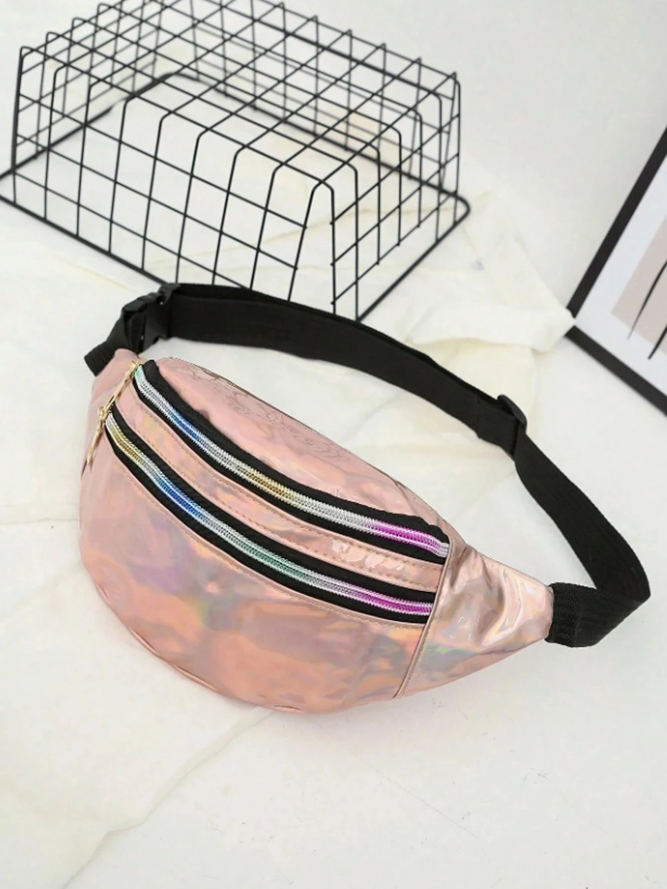 Marsupio Borsa Da Cintura Olografico Laser Designer Per Ragazze Unisex Glitter Spalla Festa Viaggio