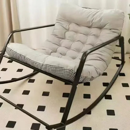 Sedia a Dondolo Doppia per Balcone Allargata in Metallo Comoda per Sedersi e Sdraiarsi