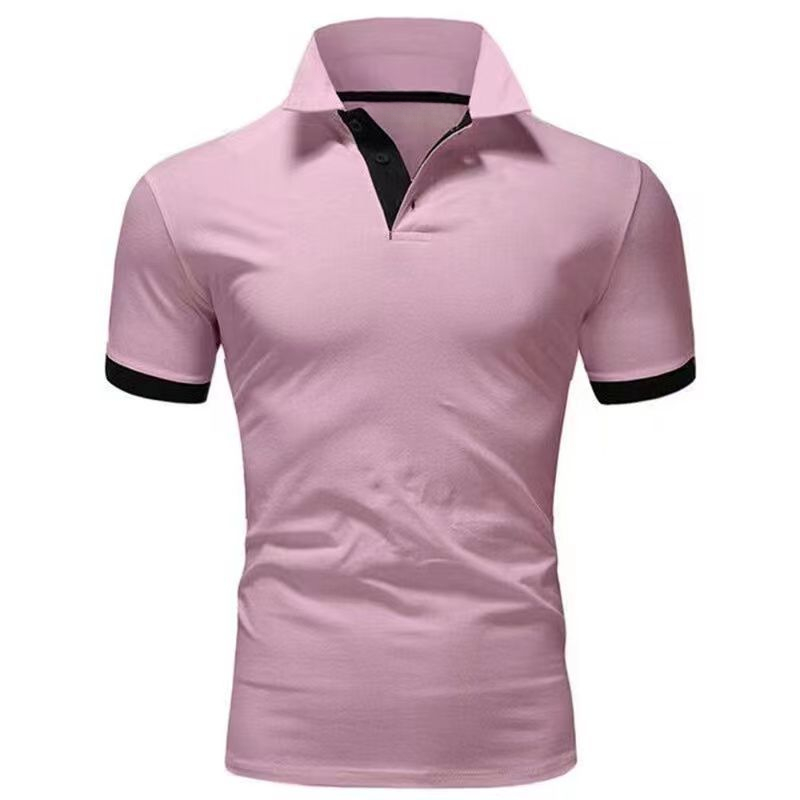 Polo Uomo A Maniche Corte Slim Fit Traspirante Antirughe Ad Asciugatura Rapida Camicia Casual