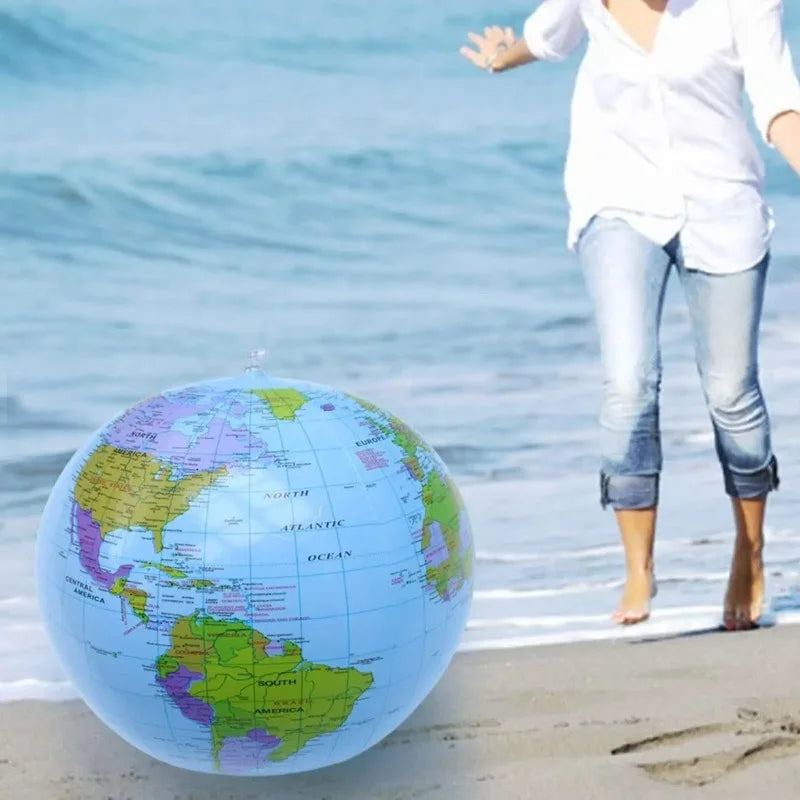 Globo Terrestre Gonfiabile 30 Cm Geografia Facile Da Leggere Mappa Pallone Da Spiaggia Per Bambini In Età Scolastica