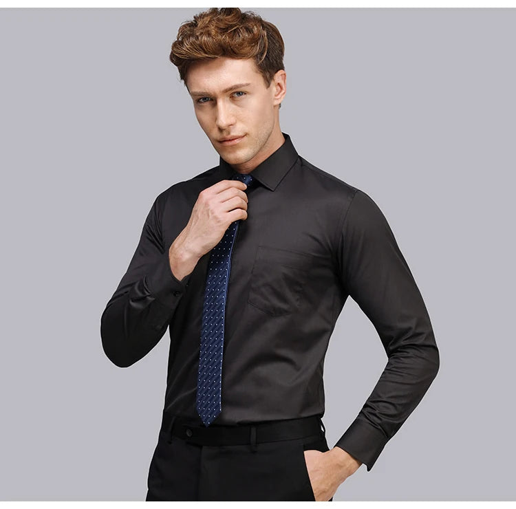 Camicie Da Uomo Eleganti Payel Semi Formale A Maniche Lunghe Con Abbottonatura E Cuciture A Contrasto