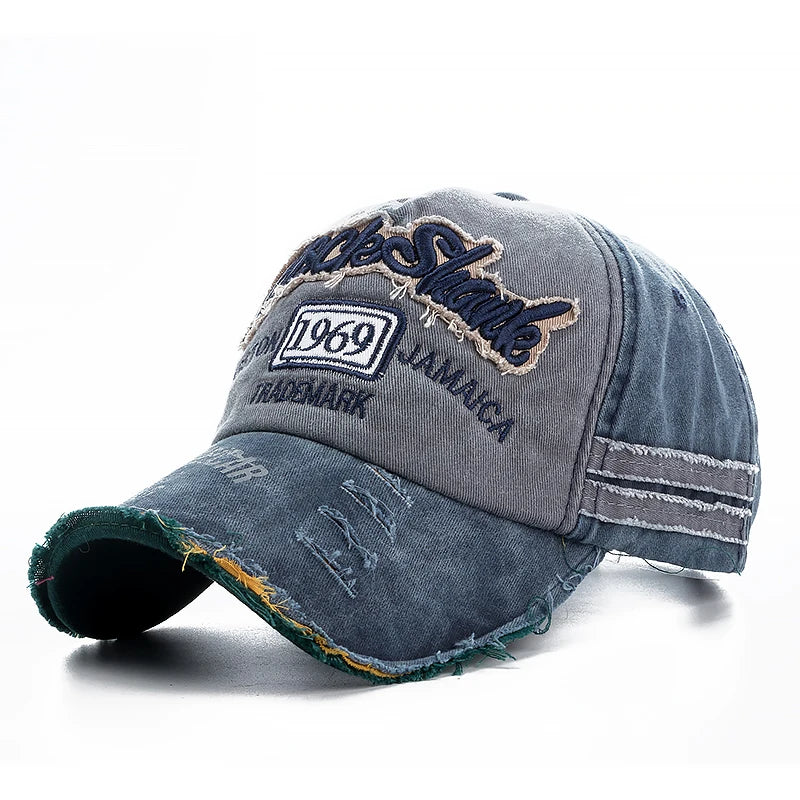 Berretto In Cotone Unisex Rock Shark Protezione Solare Regolabile Stile Cowboy Retrò Alta Qualità
