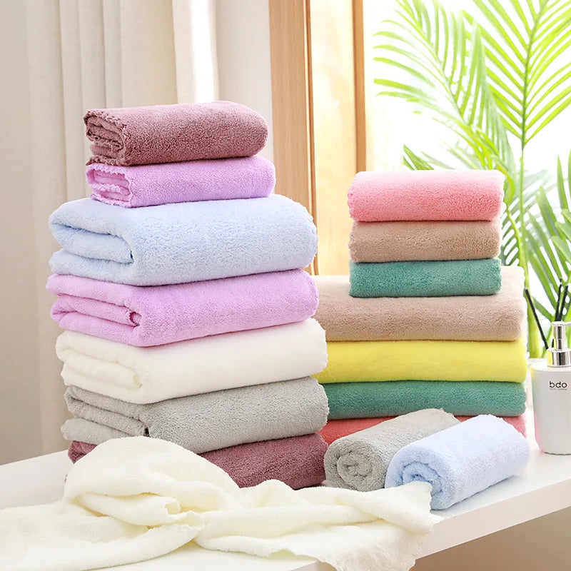 Set Di Asciugamani Da Bagno In Velluto Corallo 2 Pezzi Super Morbidi E Assorbenti Ad Asciugatura Rapida Per Hotel E Spa