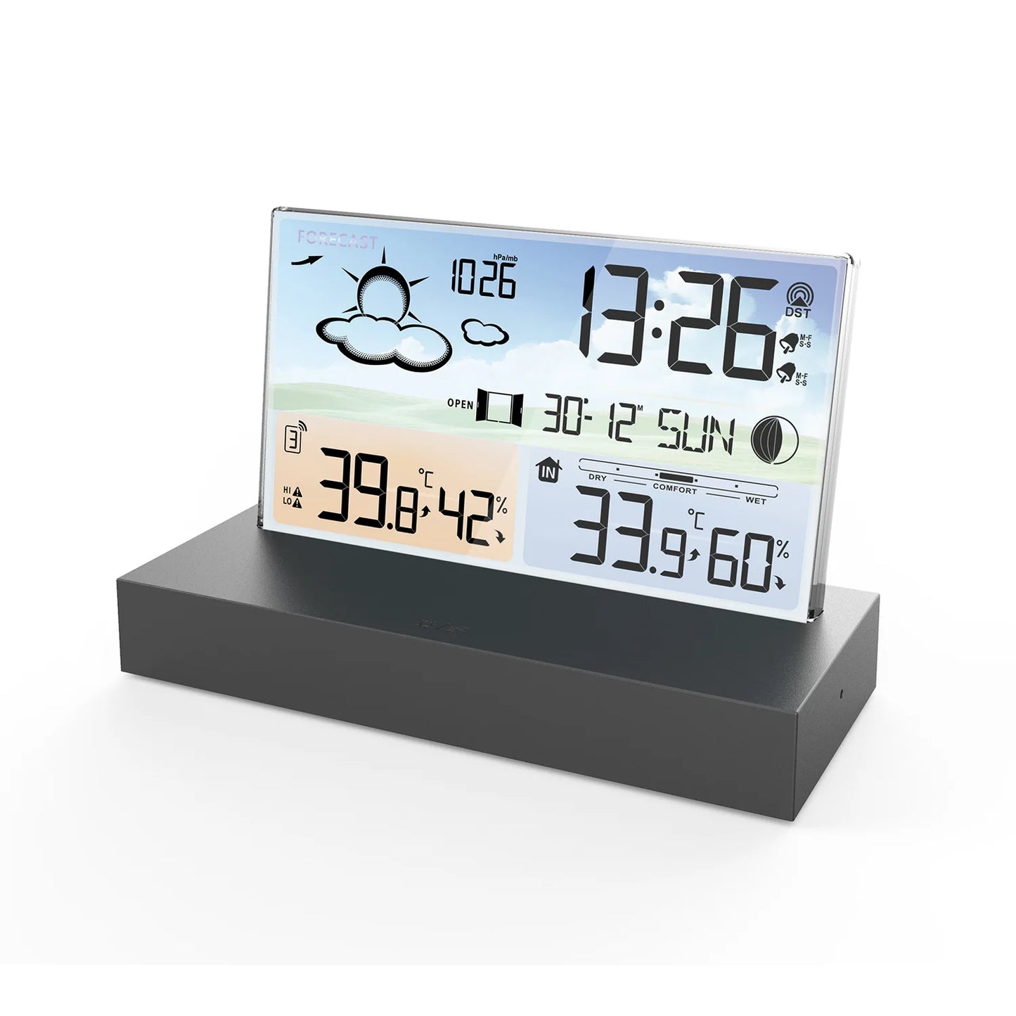 Stazione Meteorologica Digitale Misuratore Umidità Temperatura Sveglia Avviso Gelo Igrotermografo Interni Esterni
