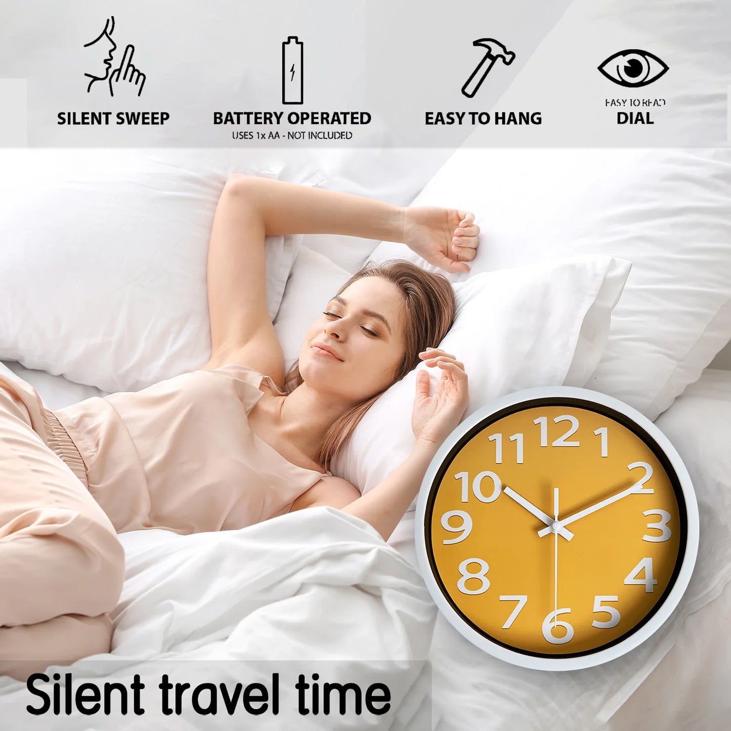 Orologio Da Parete In Vetro Plastica Con Motivo Moderno Da 8 Pollici Per Soggiorno Letto Cucina Decorazione Interni Quarzo Silenzioso Regalo