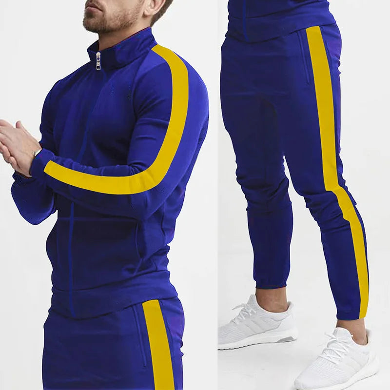 Tuta Sportiva Uomo Casual Autunno Inverno Colori Dell Abbigliamento Maschile Moderno