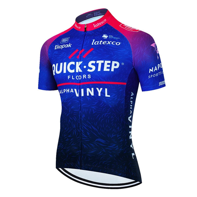 Maglia Ciclismo A Manica Corta Quick Step 2025 Uomo Racing Estiva Per Bicicletta