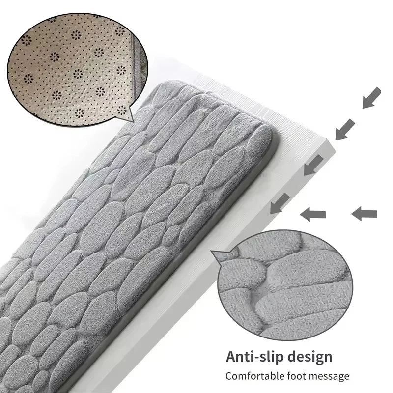 Memory Foam Tappeto Velluto Goffrato Antiscivolo Bagno Soggiorno Microfibra Arredamento Casa