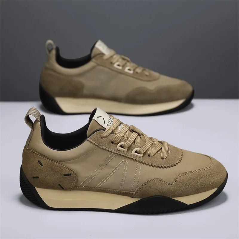 Sneakers Casual Uomo Designer Retro Scarpe Da Corsa In Microfibra Tessuto Pelle Traspirante Con Plateau Interno