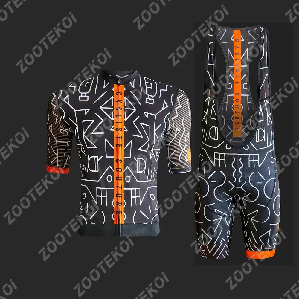 Maglia Da Ciclismo Professionale Da Uomo Manica Corta Set Uniforme Estiva Per Bici Da Strada Con Protezione UV