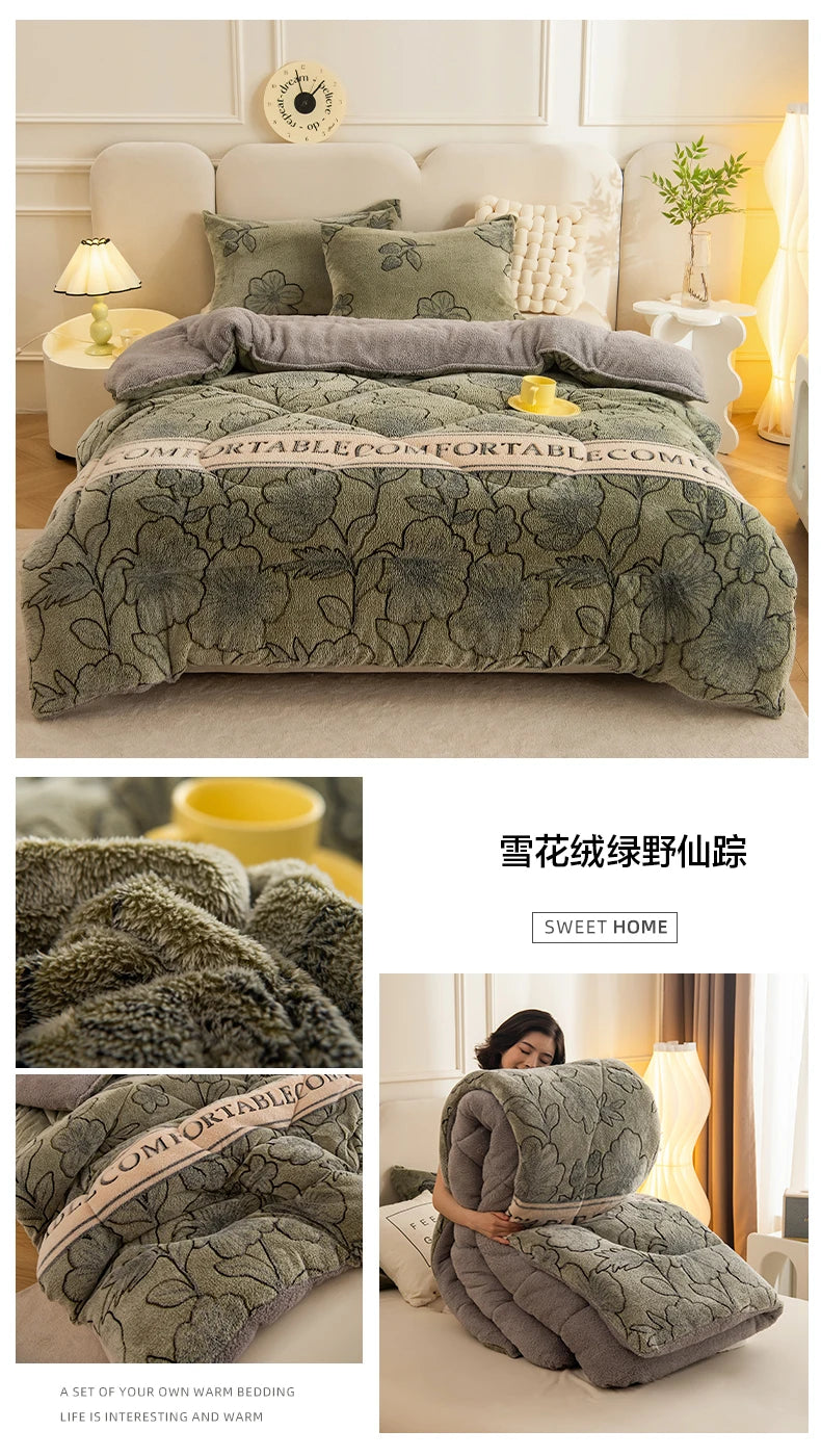 Coperta Super Spessa Inverno Autunno Taglia Queen Peluche Antistatica Morbida Confortevole Pile Coral Fleece Poliestere