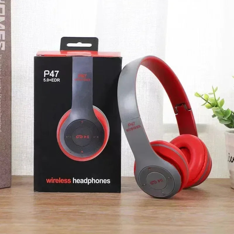 Cuffie Bluetooth P47 Con Microfono Pieghevoli HiFi Bassi Profondi Auricolari Stereo Per Smartphone TV Giochi