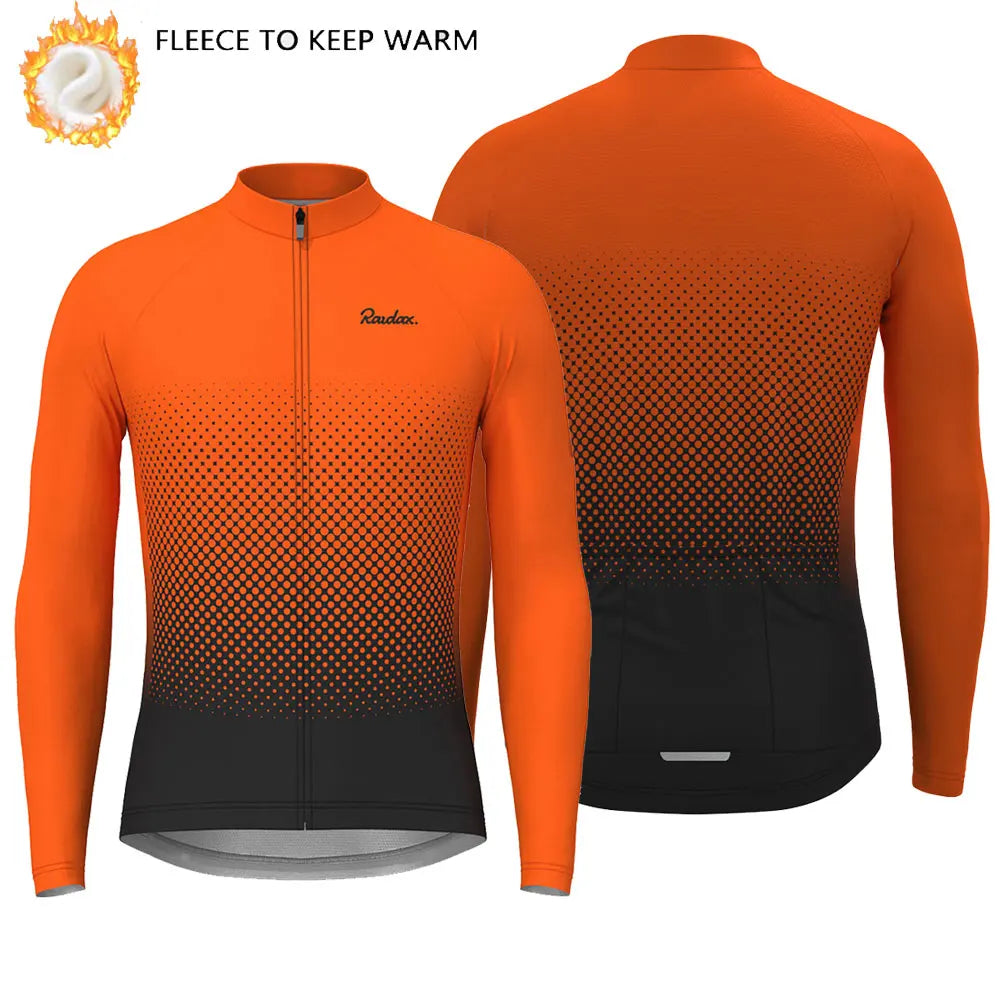 Raudax Abbigliamento Ciclismo Invernale Pile Termico Maglie Da Ciclismo A Maniche Lunghe Calde Giacche Da Bicicletta MTB