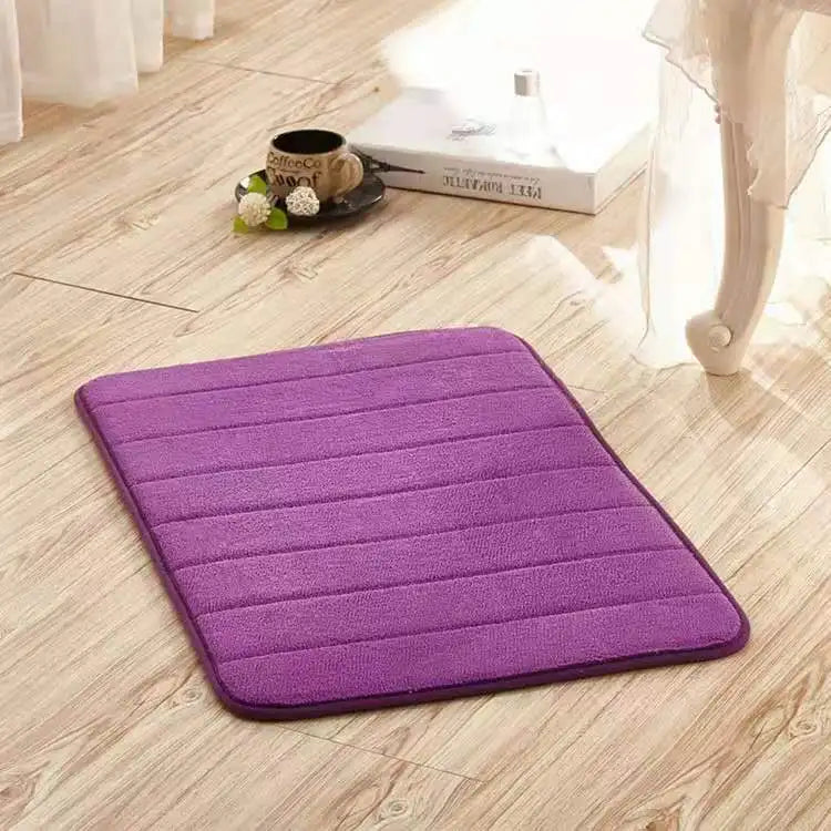 Set Tappetini Assorbenti in Memory Foam Antiscivolo per Bagno Cucina Pavimento e Toilette