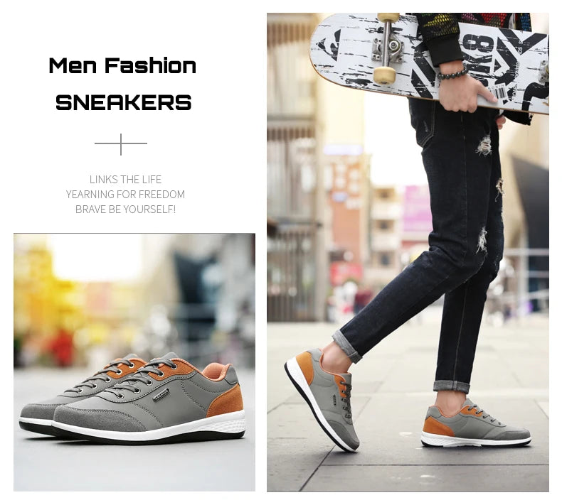 Scarpe Da Uomo Impermeabili Primavera Autunno Scarpe Da Ginnastica Da Passeggio In Pelle Antiscivolo Per Tempo Libero