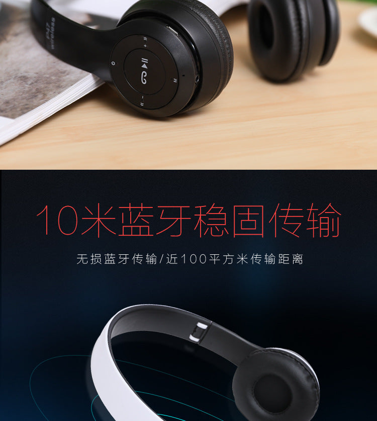 Auricolare Bluetooth P47 5.0 Pieghevole Senza Fili Per Giochi Wireless Compatibile Con iPhone Xiaomi Android