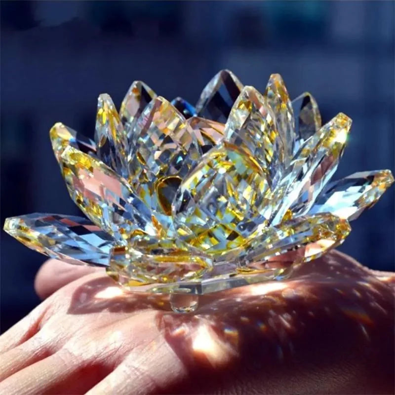 Figurina Fiore Di Loto In Vetro Cristallo Nozze E Casa Collezione Ornamenti Da Tavolo Regalo Souvenir