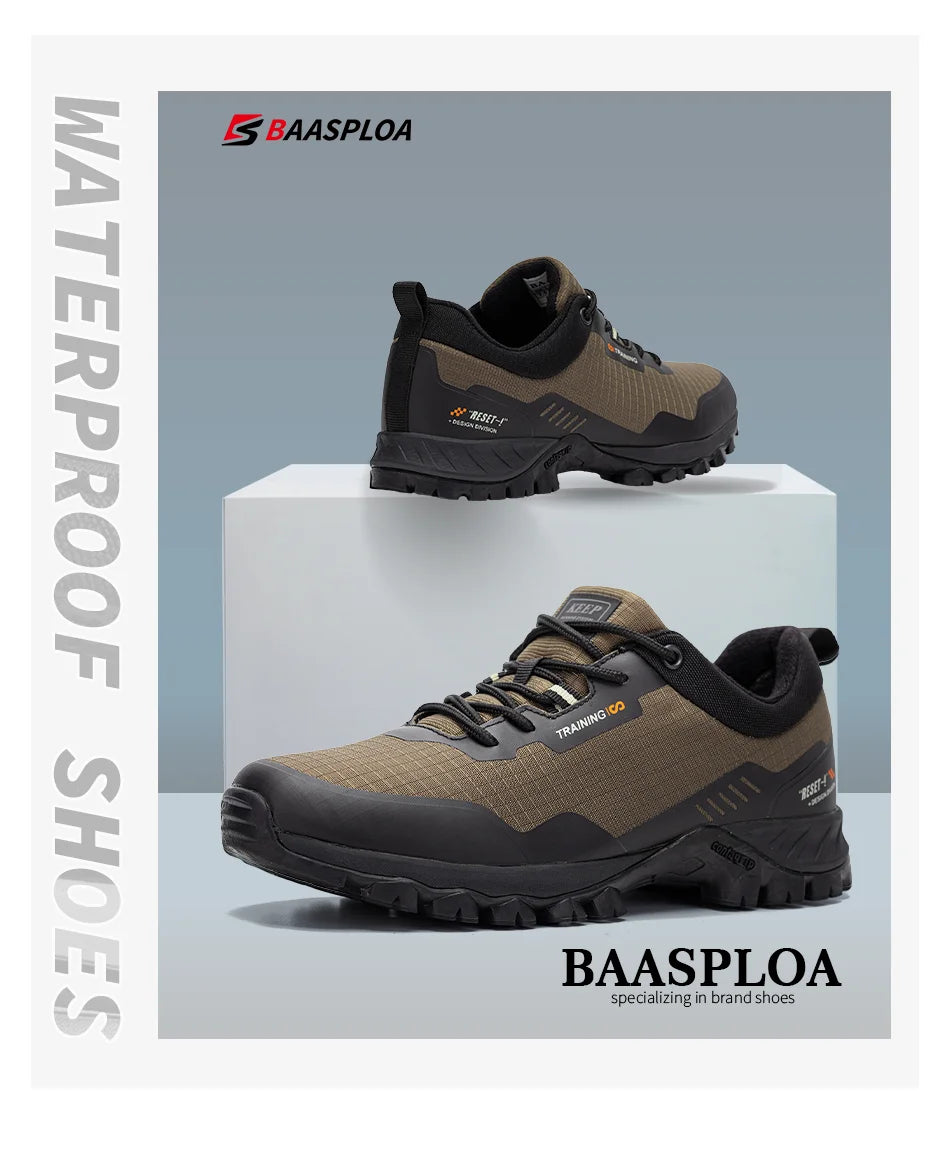 Baasploa Scarpe Da Trekking Uomo Impermeabili Antiscivolo Resistente All Usura Per Esploratori Outdoor M7306