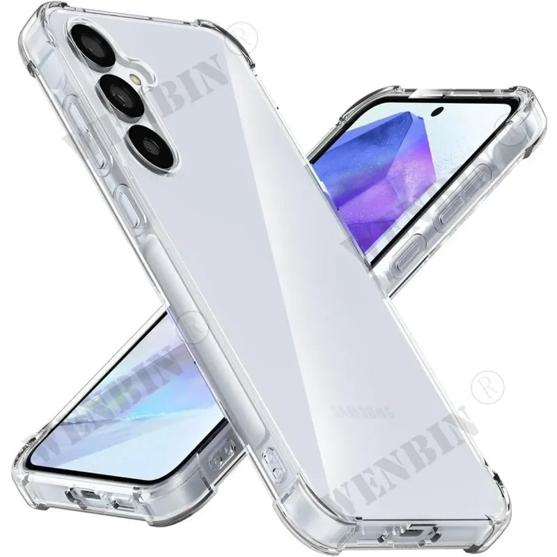 Custodia Antiurto in TPU Trasparente per Samsung Galaxy A56 A55 A36 A35 A16 A15 5G Protezione Antigraffio