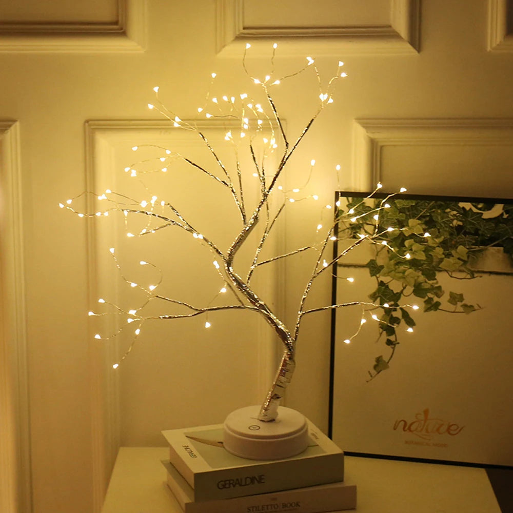 Lampada Da Tavolo A LED Per Albero Di Fiori Pruno Ciliegio Luce Notturna Decorativa Per Festa Nuziale E Camera Da Letto