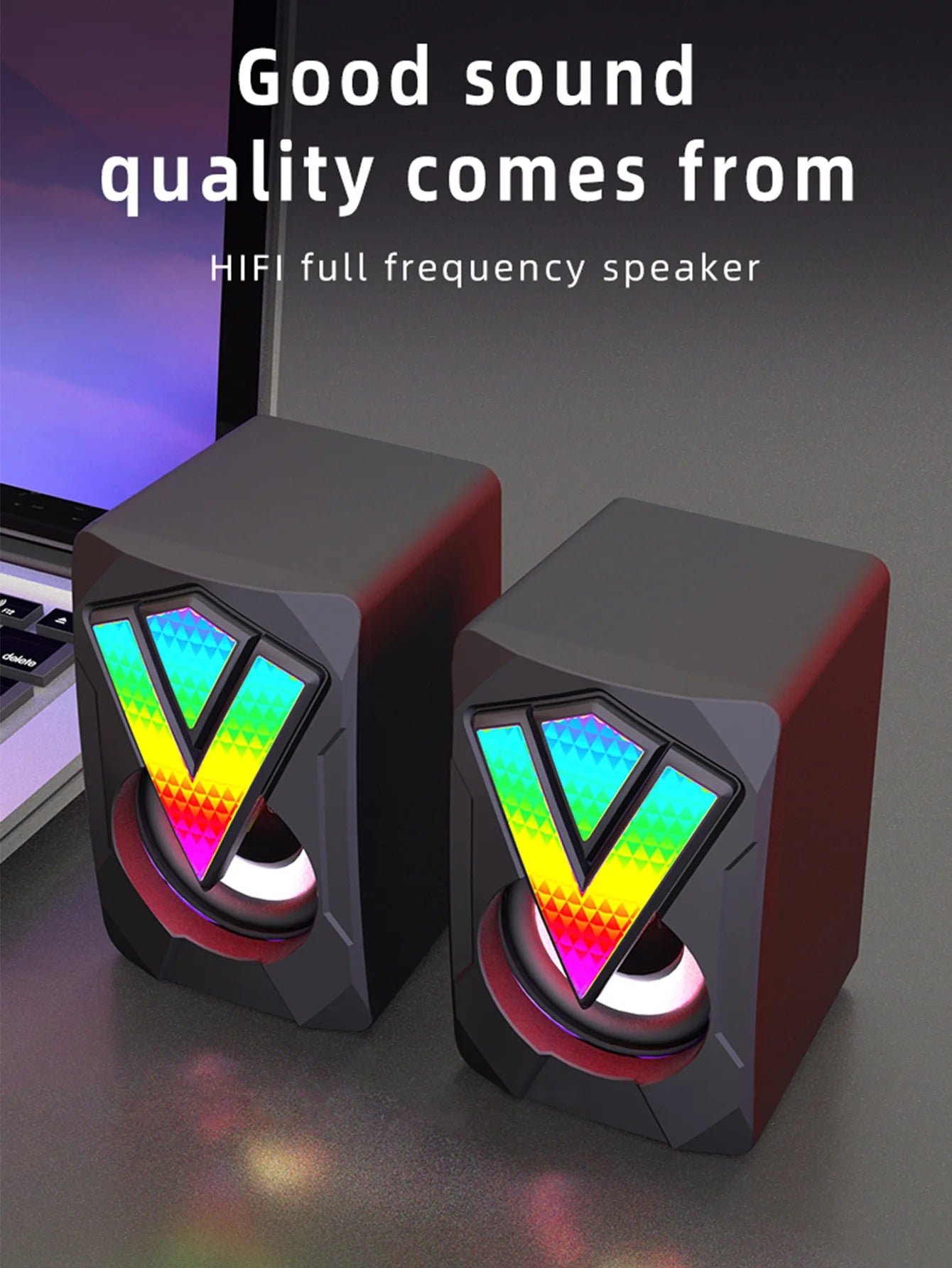 Altoparlanti Da Gioco RGB Cablati Per PC Con Subwoofer Musica Surround Stereo Desktop Computer Mini Altoparlanti