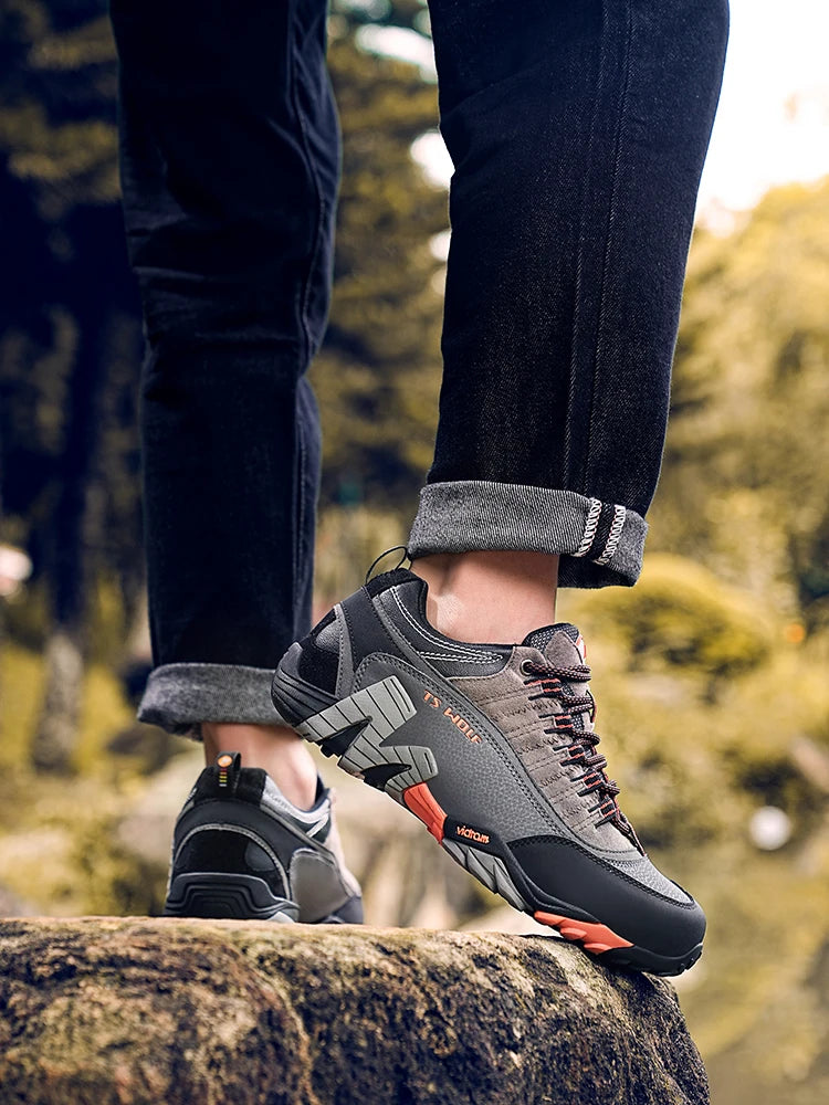 Scarpe Da Trekking Impermeabili Per Uomo In Vera Pelle Stivali Da Montagna Tattici Da Caccia Nei Boschi