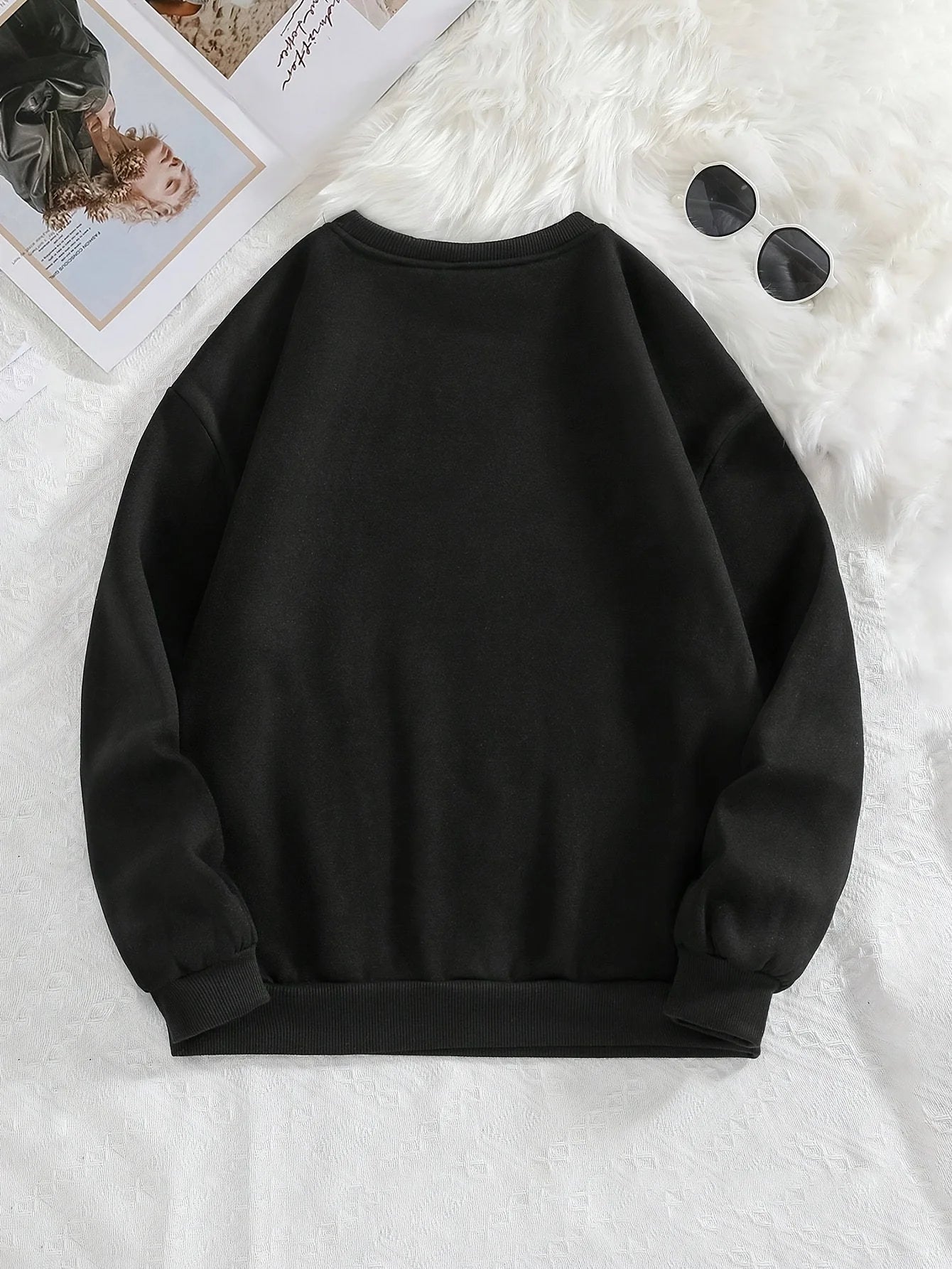Felpa Donna Con Stampa Cuore Design Geometrico Manica Lunga Girocollo Lavabile In Lavatrice Vestibilità Regolare Autunno