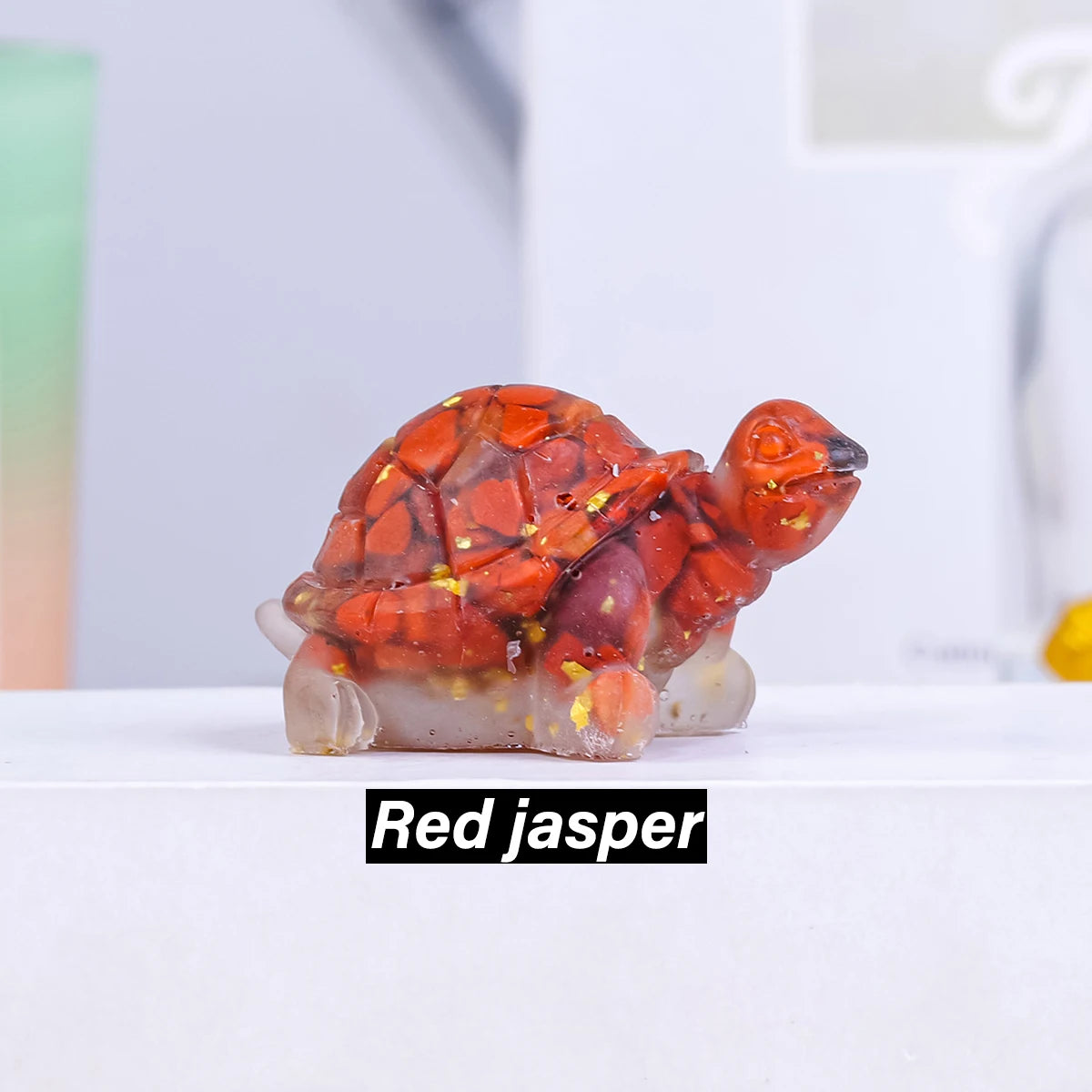 Statua Tartaruga In Cristallo Naturale Amuleto Feng Shui Reiki Decorazione Per Home Office
