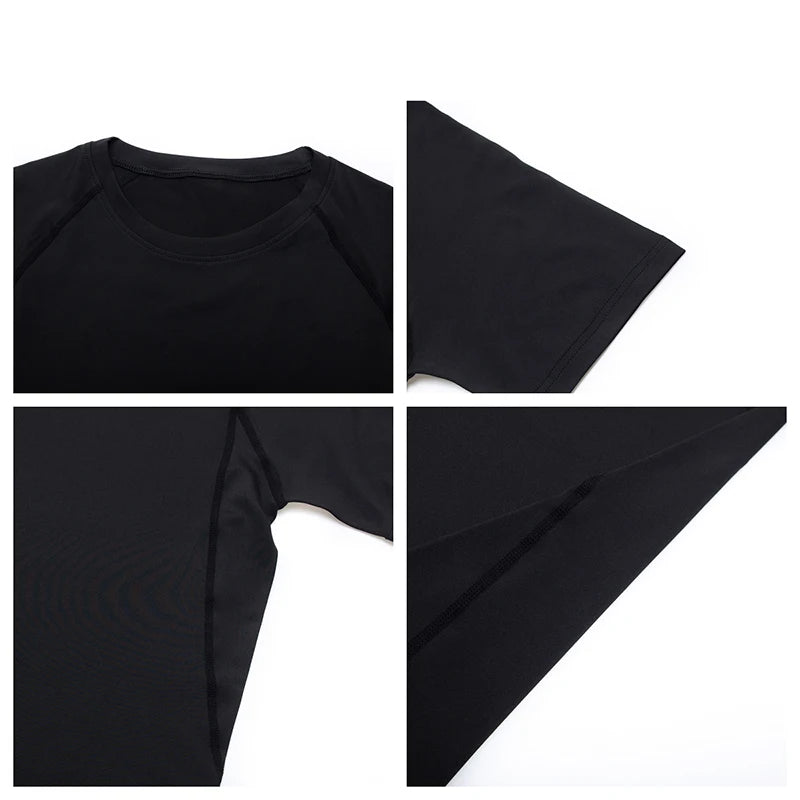 Maglietta Uomo Compressionata Da Corsa A Maniche Corte Per Allenamento Fitness E Jogging Rashguard Ad Asciugatura Rapida