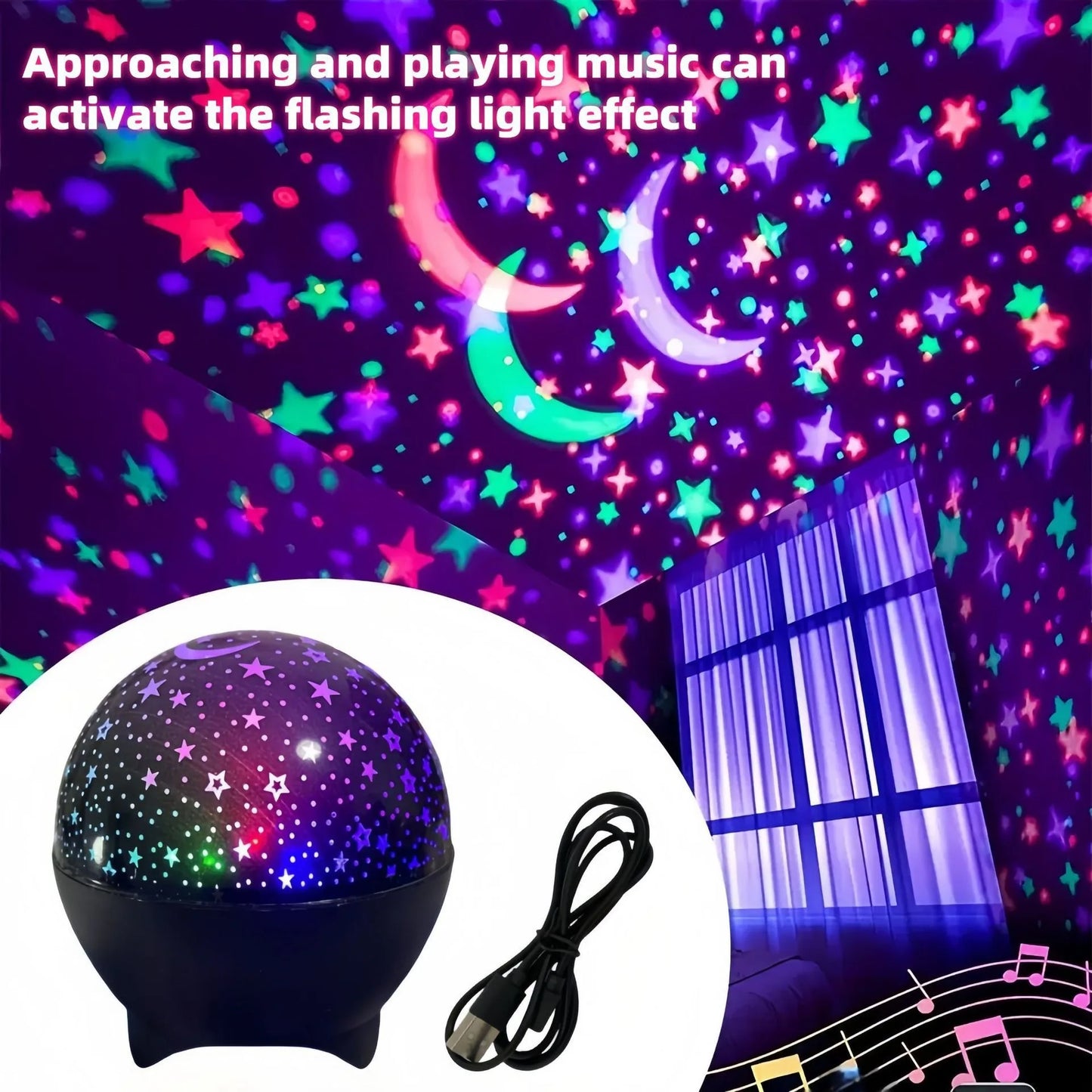 Luci Notturne RGB Proiettore Led Luce Stellata Luna Galassia Lampada Da Proiezione Usb 5V Per Bambini Regalo Natale