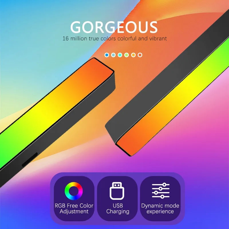 Luce Atmosfera Intelligente Tuya Controllo Remoto App RGB Lampada Da Tavolo Per Computer TV Gioco Musica Ritmo Decorativa