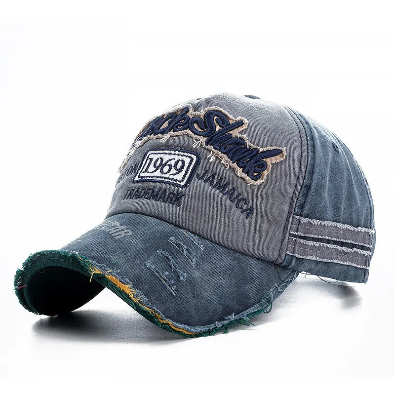 Berretto In Cotone Unisex Rock Shark Protezione Solare Regolabile Stile Cowboy Retrò Alta Qualità