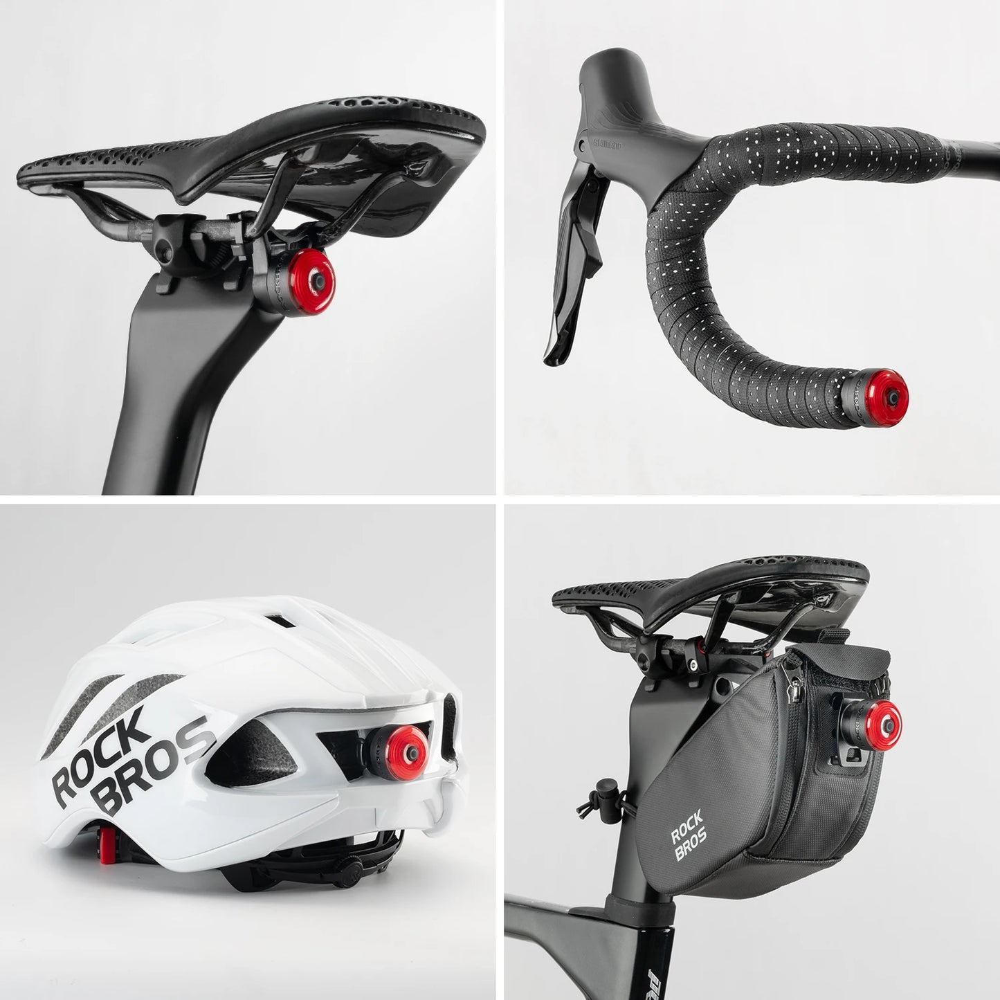 RockBros Luce Per Bicicletta Sensore Vibrazioni Del Freno Fanale Posteriore USB Spina Manubrio IPX5 Per Strada MTB
