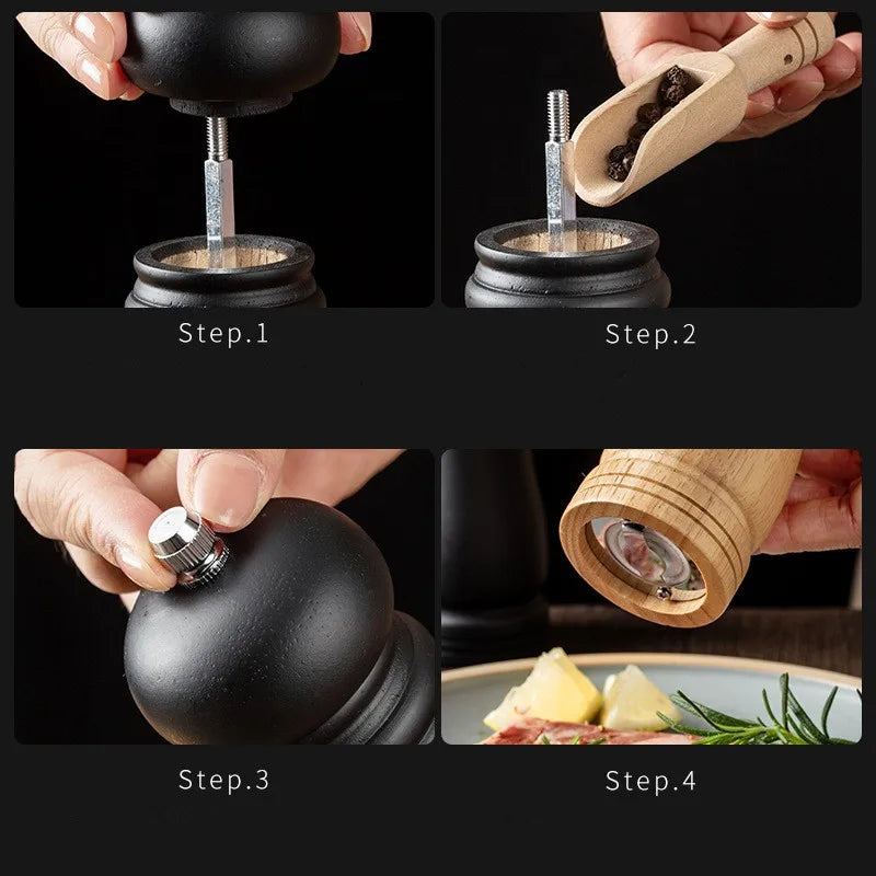 Macinapepe In Legno Olandese Manuale Per Pepe E Sale Bottiglia Condimento Per Cucina E Barbecue