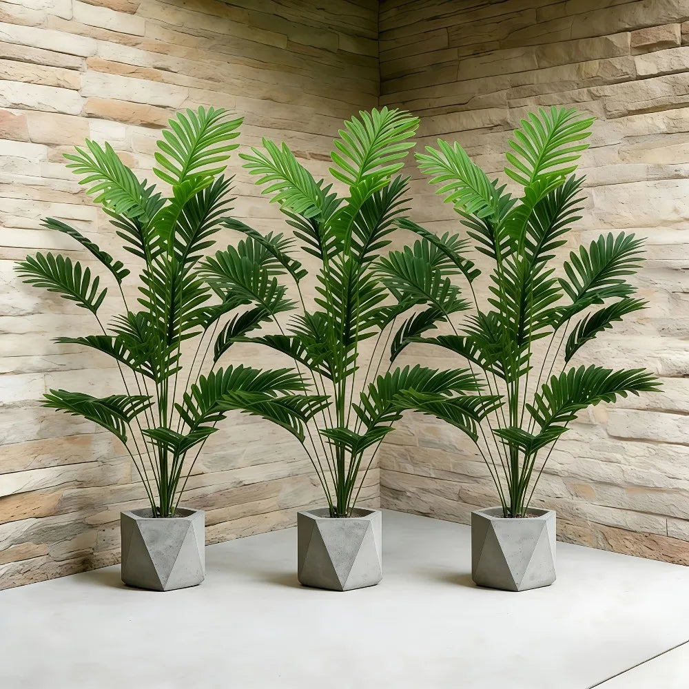 Palma Artificiale Grande 65-128 Cm Con Foglie Piante Finte In Plastica Ramo Monstera Decorazioni Domestiche
