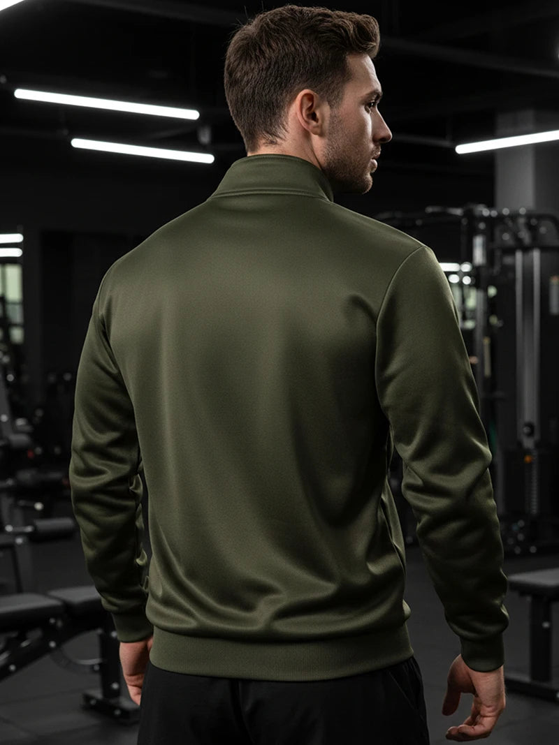 Giacca Sportiva Patchwork Colorblock Da Uomo Con Tasca Kanga Autunno Inverno Foderata In Pile Calda Con Cerniera