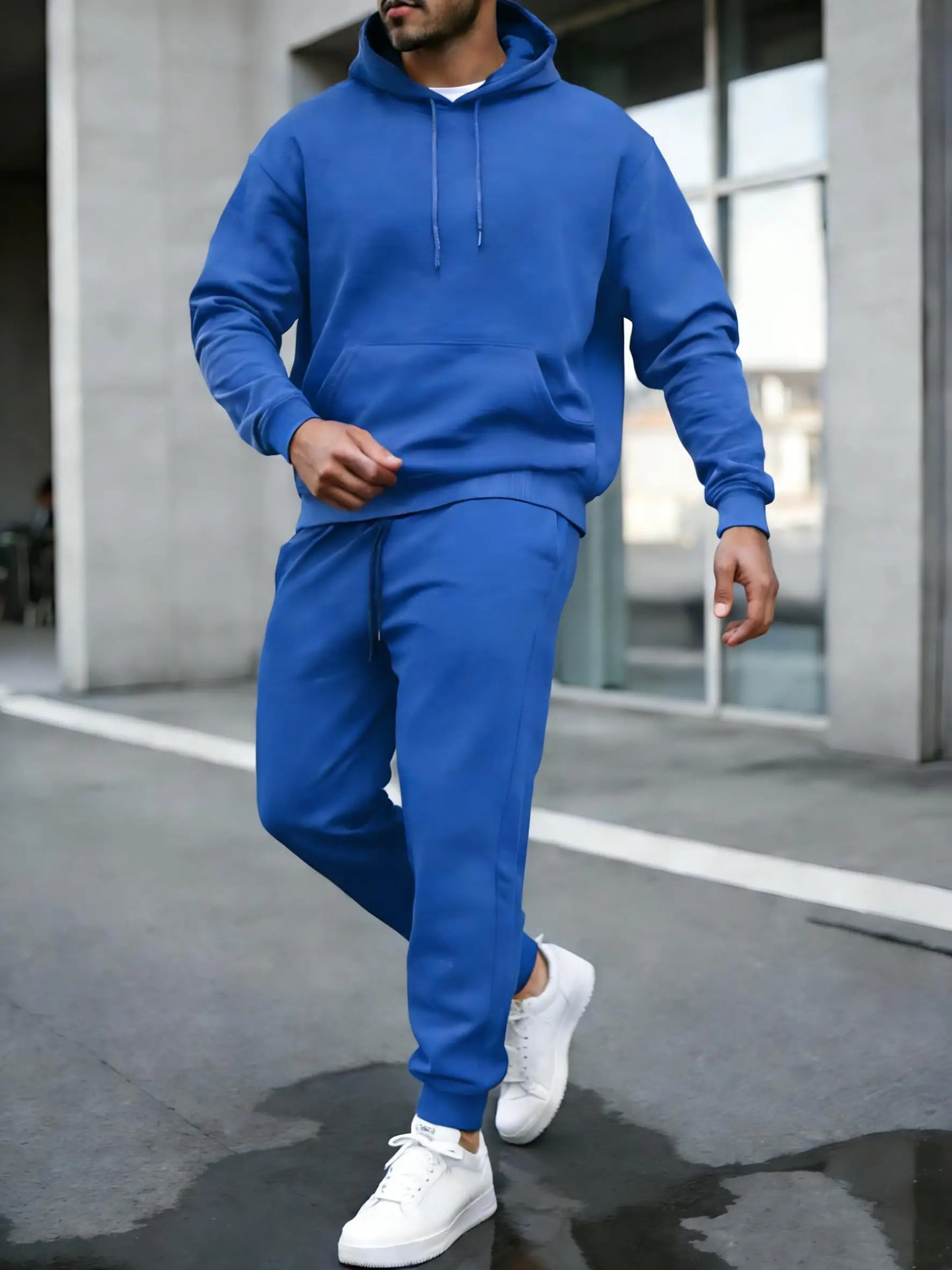 Set Di Felpe Con Cappuccio Da Uomo E Pantaloni Con Tasche In Abbigliamento Outdoor Pile Autunnale Vintage Unisex