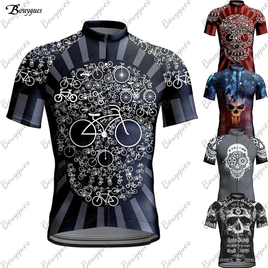 2023 Skull Cycling Jersey uomo MTB Maillot camicie abbigliamento da bicicletta Mountain Bike t-shirt da uomo Wear Summer Outfit Clothes Jumper