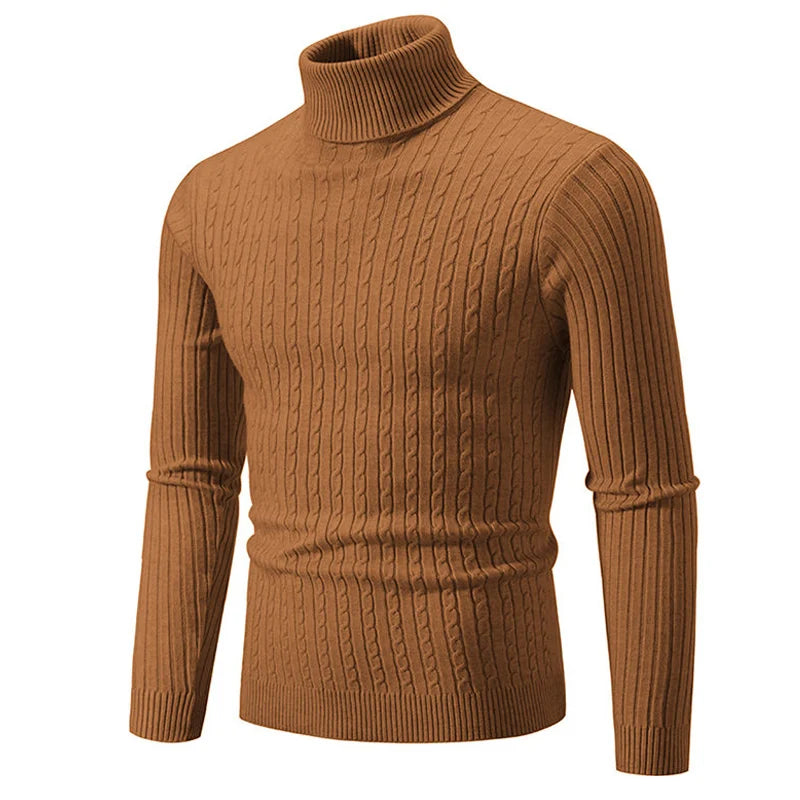 Maglione Invernale Spesso Caldo Collo Alto Dolcevita Uomo Slim Fit Maglieria Da Uomo Doppio Colletto Maschile